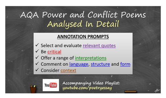 AQA Power And Conflict Poems  - Essay Help